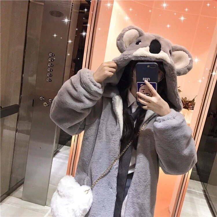 Áo khoác Lông Tai Thỏ Cute Mặc Mùa Đông Siêu Hàng Loại 1 Quảng Châu Giá Rẻ Chất Lông Hàn Dày Dặn mềm mịn