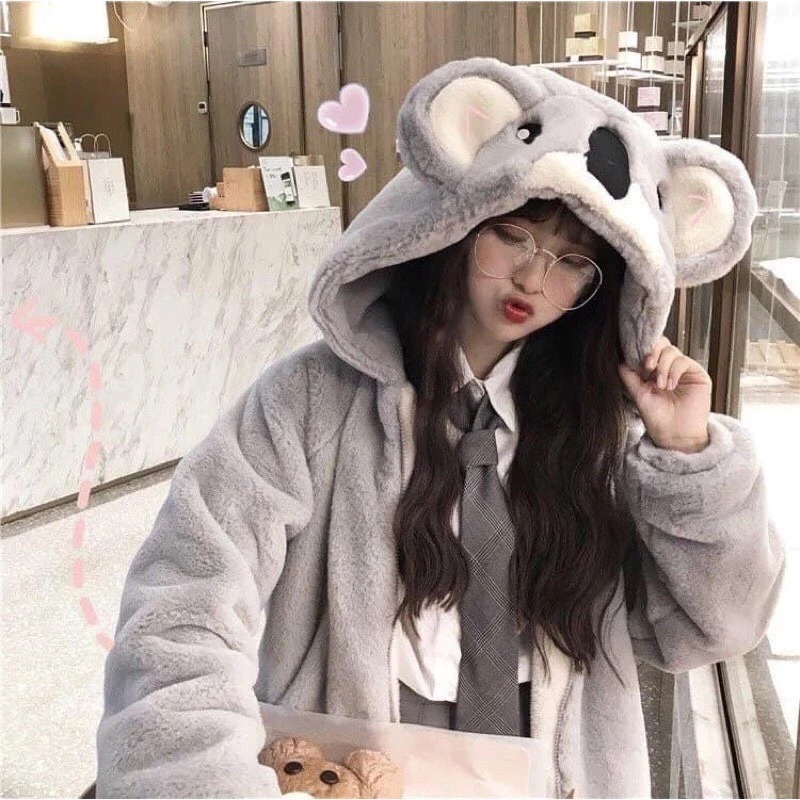 Áo khoác Lông Tai Thỏ Cute Mặc Mùa Đông Siêu Hàng Loại 1 Quảng Châu Giá Rẻ Chất Lông Hàn Dày Dặn mềm mịn
