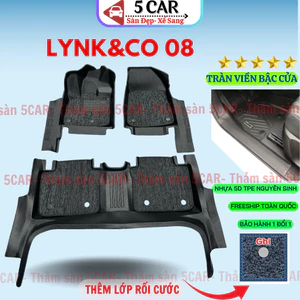 Thảm Lót Sàn Xe Lynk&co 08 Nhựa TPE Đúc Khuôn 5D TRÀN VIỀN BẬC CỬA- Mẫu MĐ