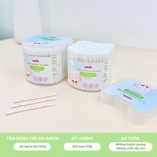 Combo 5 hộp tăm bông trẻ em, tăm bông sơ sinh 200, 400 que Vcoool, Jubon , Misuta kháng khuẩn cho bé