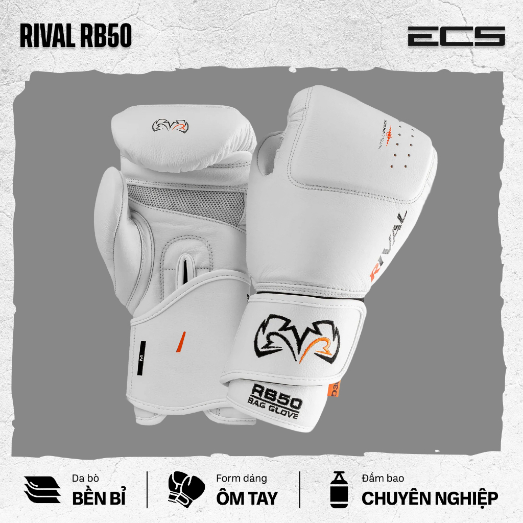 Găng Tay Boxing Chính Hãng Rival, Găng Tay Đấm Bốc Rival RB50, Da Bò, Chuyên Đấm Bao Pad