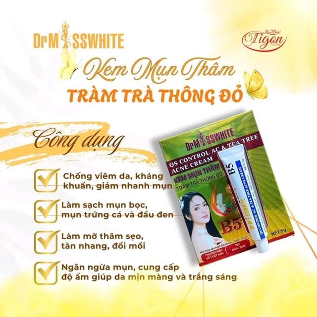 Kem Chấm Mụn Thâm Tràm Trà Thông Đỏ B5 Kháng Viêm Sạch Mụn Mờ Thâm Giúp Làm Sạch Mụn Và Mờ Thâm Hiệu Quả Dr MissWhite