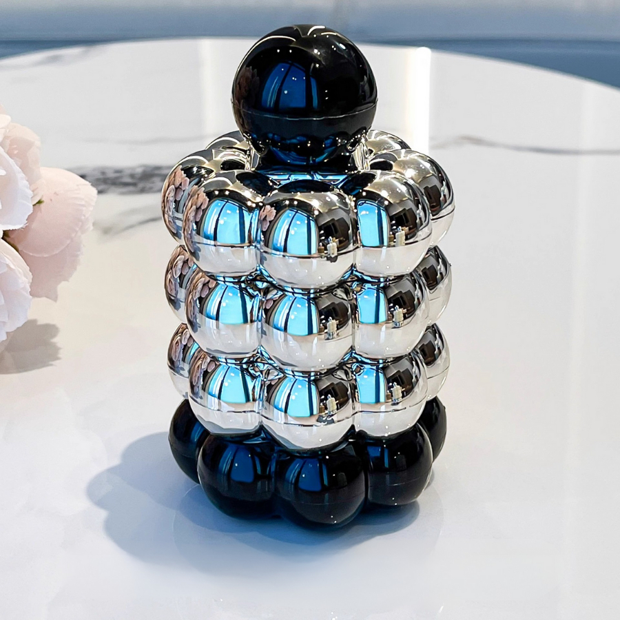 Lọ Đựng Tăm Cao Cấp Decor Bong Bóng Sáng Bóng, Hộp Đựng Tăm Nắp Đậy Sang Trọng Để Bàn