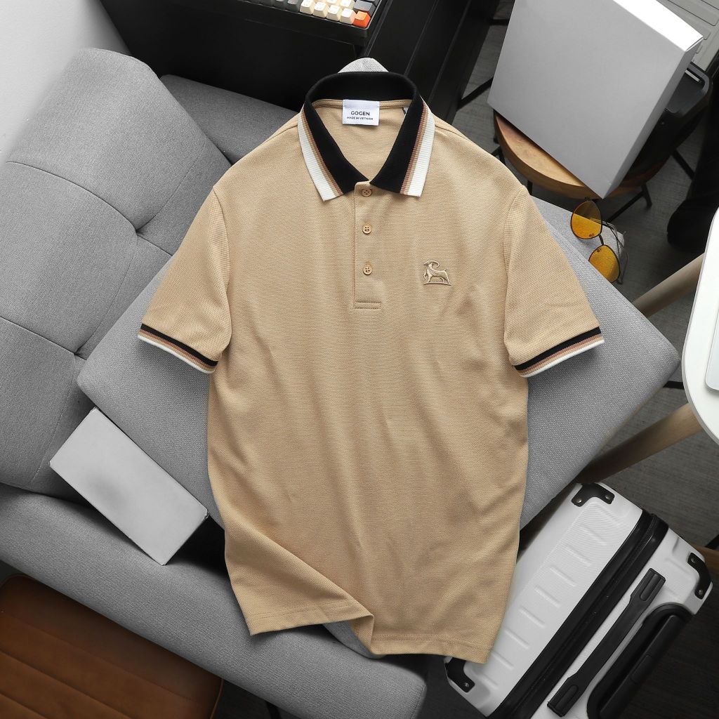Áo Thun Polo Nam Cao Cấp Retro Phối Bo 4Color  - Luôn Tặng Hộp Đóng - GOGEN G02
