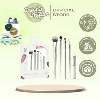 [GUOXIAONIU] Set 5 Cọ Makeup Cơ Bản Guoxiaoniu Vỏ Trắng Lông Cọ Mềm Mại, Rose Gold Series