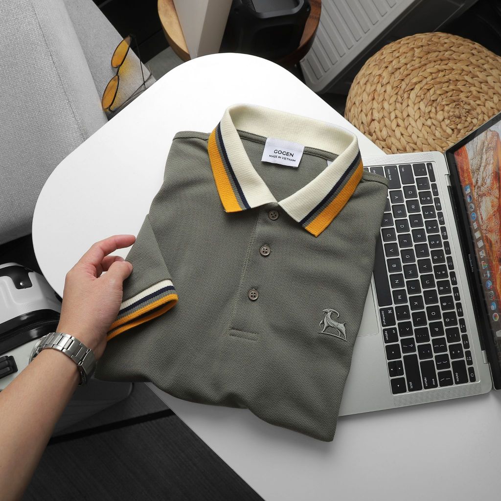 Áo Thun Polo Nam Cao Cấp Retro Phối Bo 4Color  - Luôn Tặng Hộp Đóng - GOGEN G02