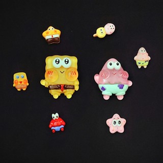 Charm gắn dép: Set charm 8 món bọt biển dễ thương - SpongeBob – Patrick - mã 2026 HÀNG NÉT ĐẸP HƠN- CÓ BÁN LẺ SET