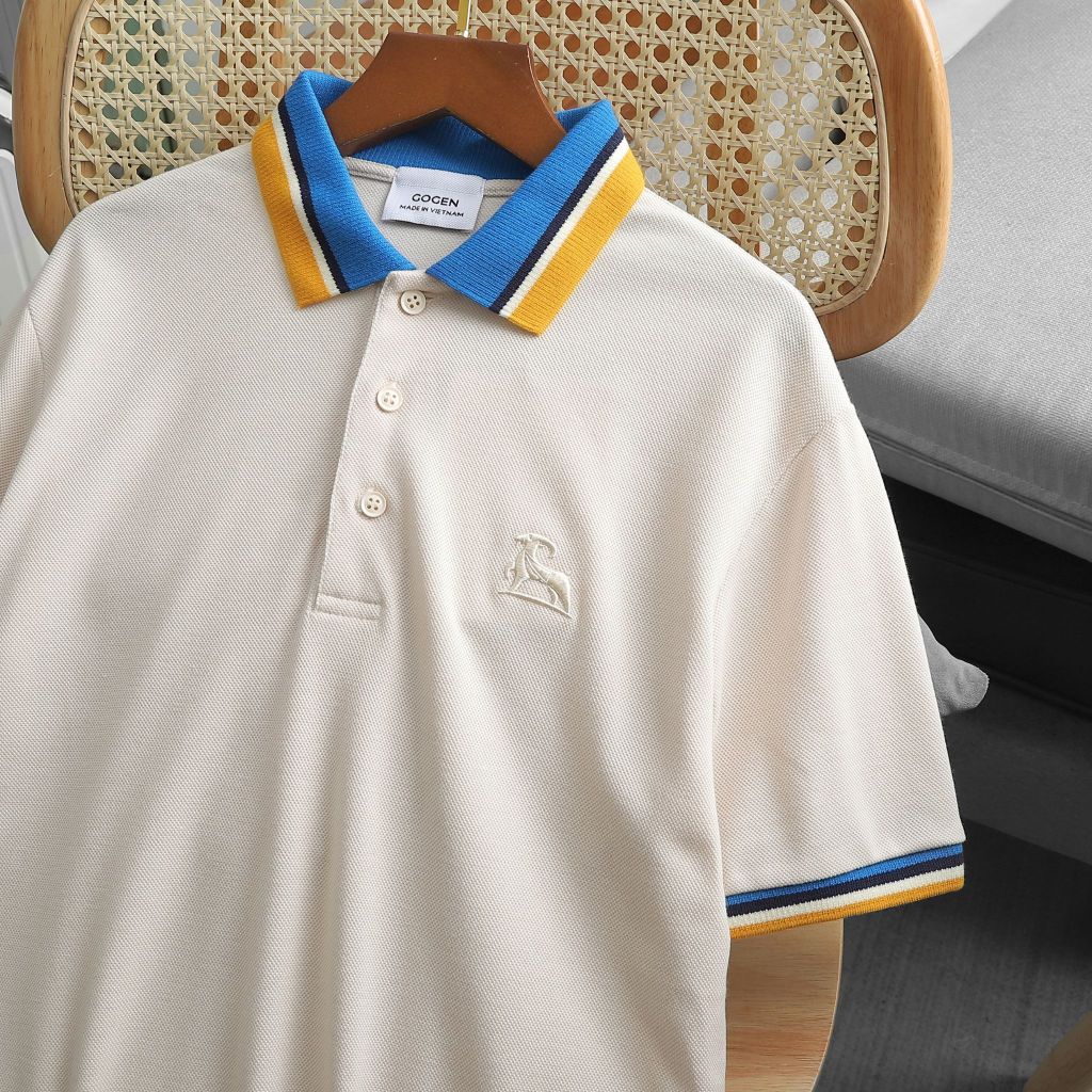 Áo Thun Polo Nam Cao Cấp Retro Phối Bo 4Color  - Luôn Tặng Hộp Đóng - GOGEN G02