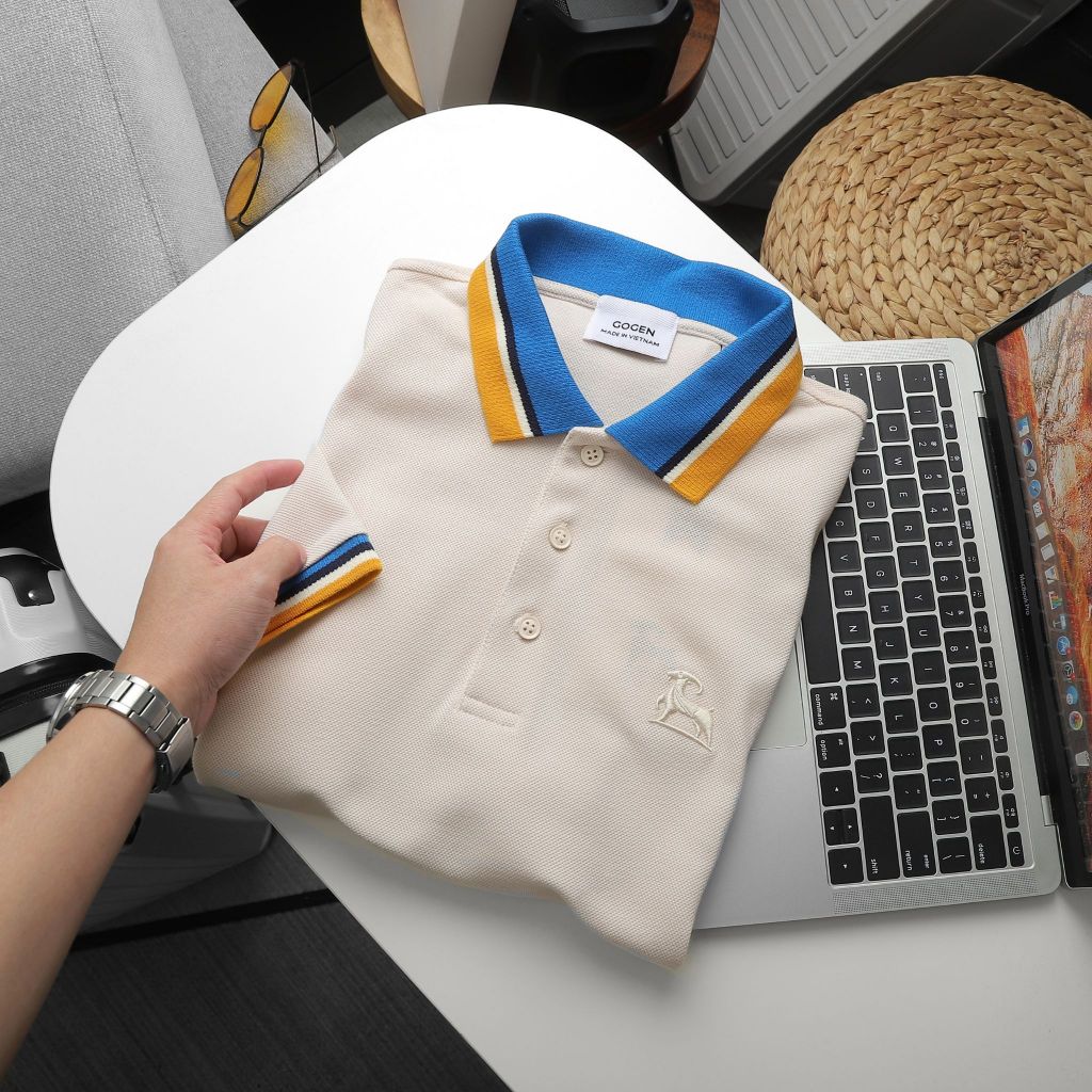 Áo Thun Polo Nam Cao Cấp Retro Phối Bo 4Color  - Luôn Tặng Hộp Đóng - GOGEN G02