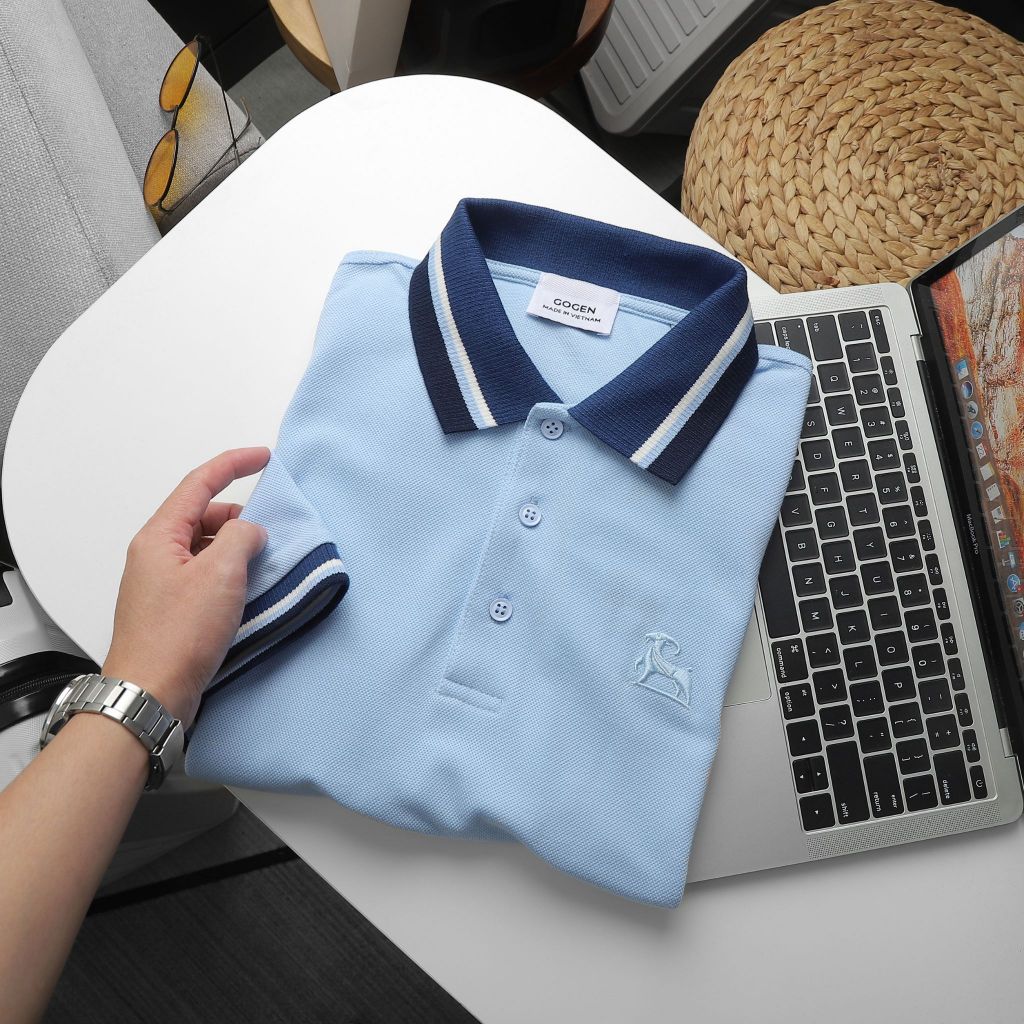 Áo Thun Polo Nam Cao Cấp Retro Phối Bo 4Color  - Luôn Tặng Hộp Đóng - GOGEN G02
