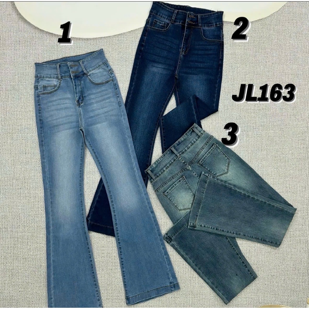 Quần Jeans Nữ Lưng Cao Ống Loe Dài Co Giãn 4 Chiều Tôn Dáng Thời Trang