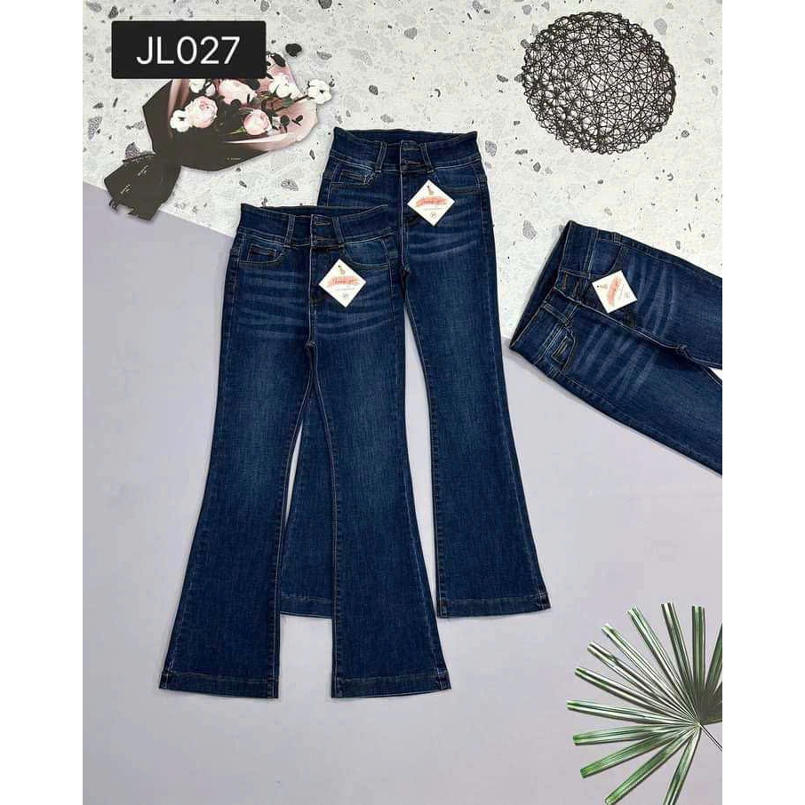 Quần Jeans Nữ Lưng Cao Ống Loe Dài Co Giãn 4 Chiều Tôn Dáng Thời Trang