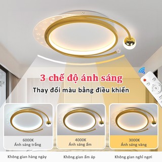 【COD】Đèn trần phòng khách Đèn 3 chế độ màu đèn kèm điều khiển từ xa