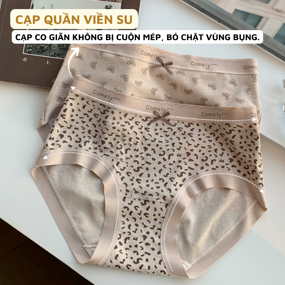 [Deal Shock] Quần lót nữ cotton viền su mềm mại không lộ viền, Quần chip nữ cạp vừa ôm dáng đáy kháng khuẩn L8383