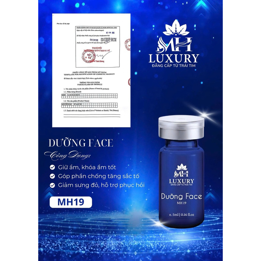 MH Luxury Dưỡng Face Serum Phục Hồi Giảm Đỏ - Hình ảnh thực tế