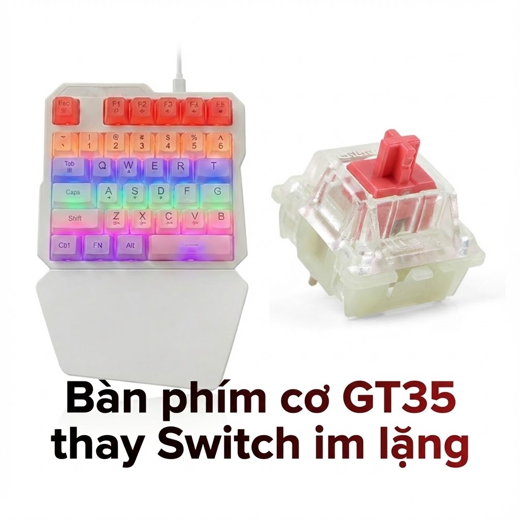 Bàn phím cơ 1 tay GT35 Inker K9 Bàn phím chơi game chất lượng cao dành cho game thủ Keyboard K9 Phím cơ Gaming | BigBuy360 - bigbuy360.vn