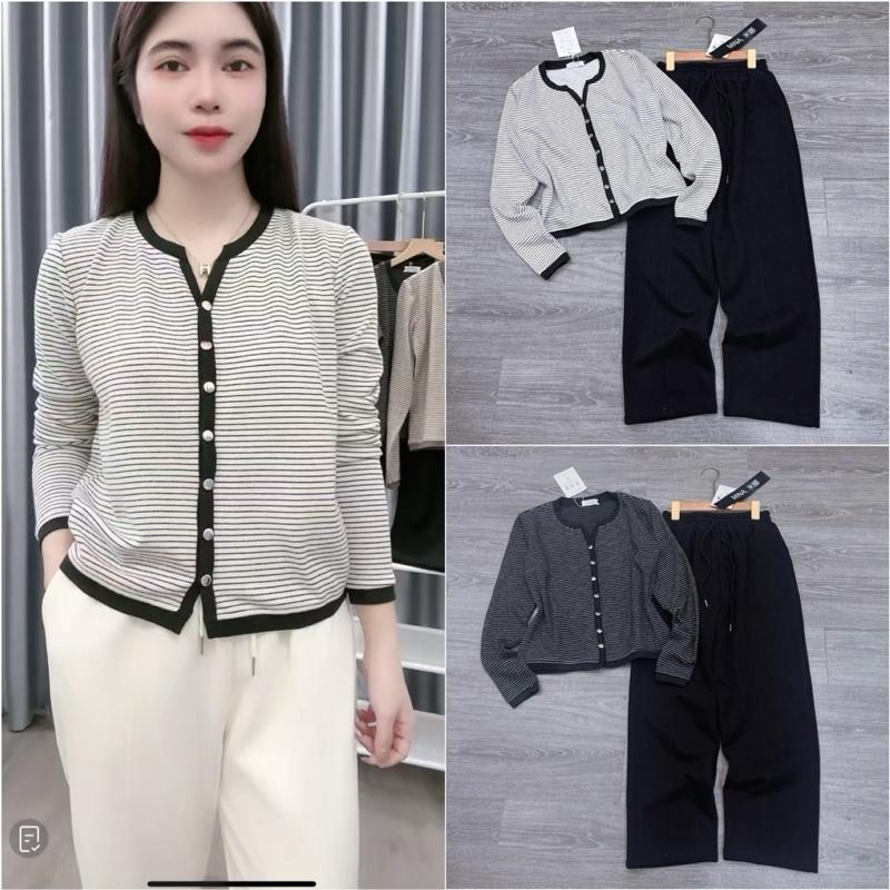 2026. [ÁO NHIỀU CÚC- QUẦN NỈ TRƠN] Sét chất nỉ áo dài tay+ quần baggy. Đủ size SMLXL 40kg- 70kg