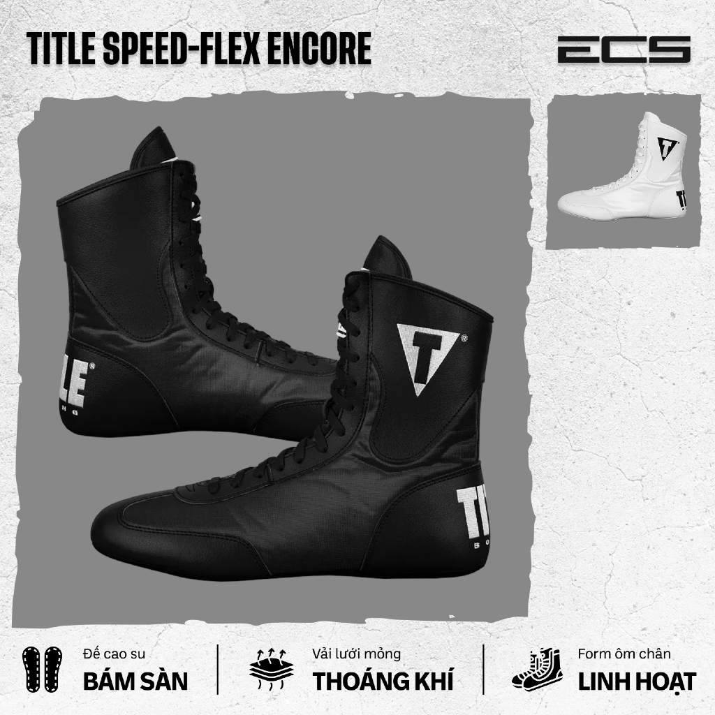 Giày Boxing Title Chính Hãng, Giày Title Boxing Speed Flex Encore, Giày Tập Luyện Thi Đấu Quyền Anh