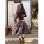Chân Váy Caro Nữ Dáng Midi Tà Lệch, Qua Gối Phong Cách Cá Tính Vintage | KHAO BOUTIQUE