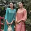 CÓ BIGSIZE - Áo dài lụa tơ óng NGUYỆT GIANG cổ tròn phối cúc bọc kèm quần lụa Satin AD221