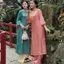 CÓ BIGSIZE - Áo dài lụa tơ óng NGUYỆT GIANG cổ tròn phối cúc bọc kèm quần lụa Satin AD221