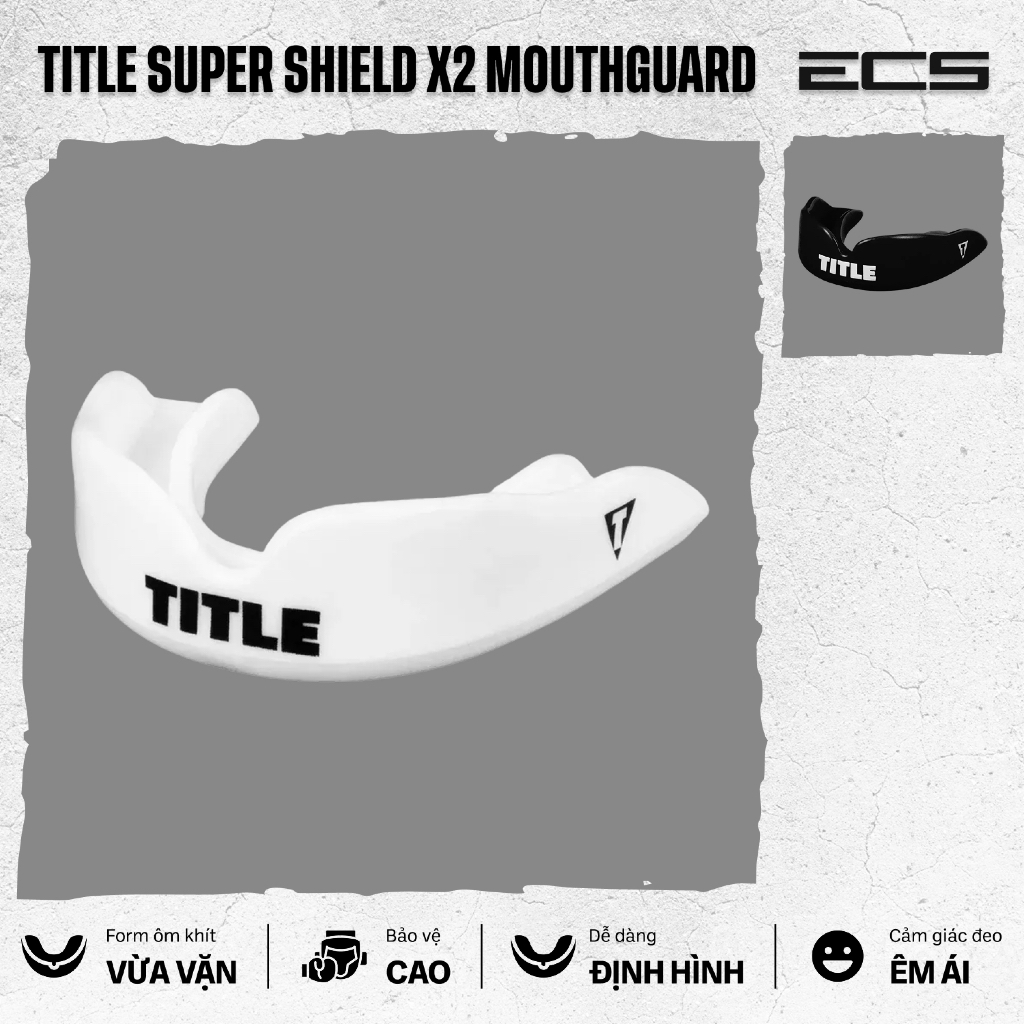 Bảo Vệ Hàm Title Boxing, Bảo Vệ Hàm Boxing Chính Hãng Title Boxing Super Shield, Gọn Nhẹ, An Toàn