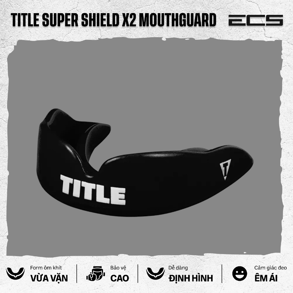 Bảo Vệ Hàm Title Boxing, Bảo Vệ Hàm Boxing Chính Hãng Title Boxing Super Shield, Gọn Nhẹ, An Toàn
