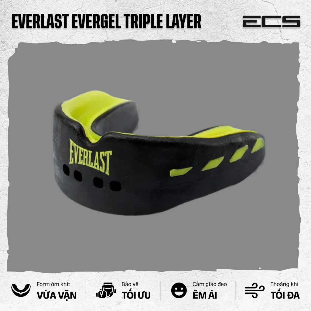 Bảo Vệ Hàm Everlast Evergel – Bịt Răng Boxing nhiều Lớp Cho Sparring & Tập Luyện Nặng