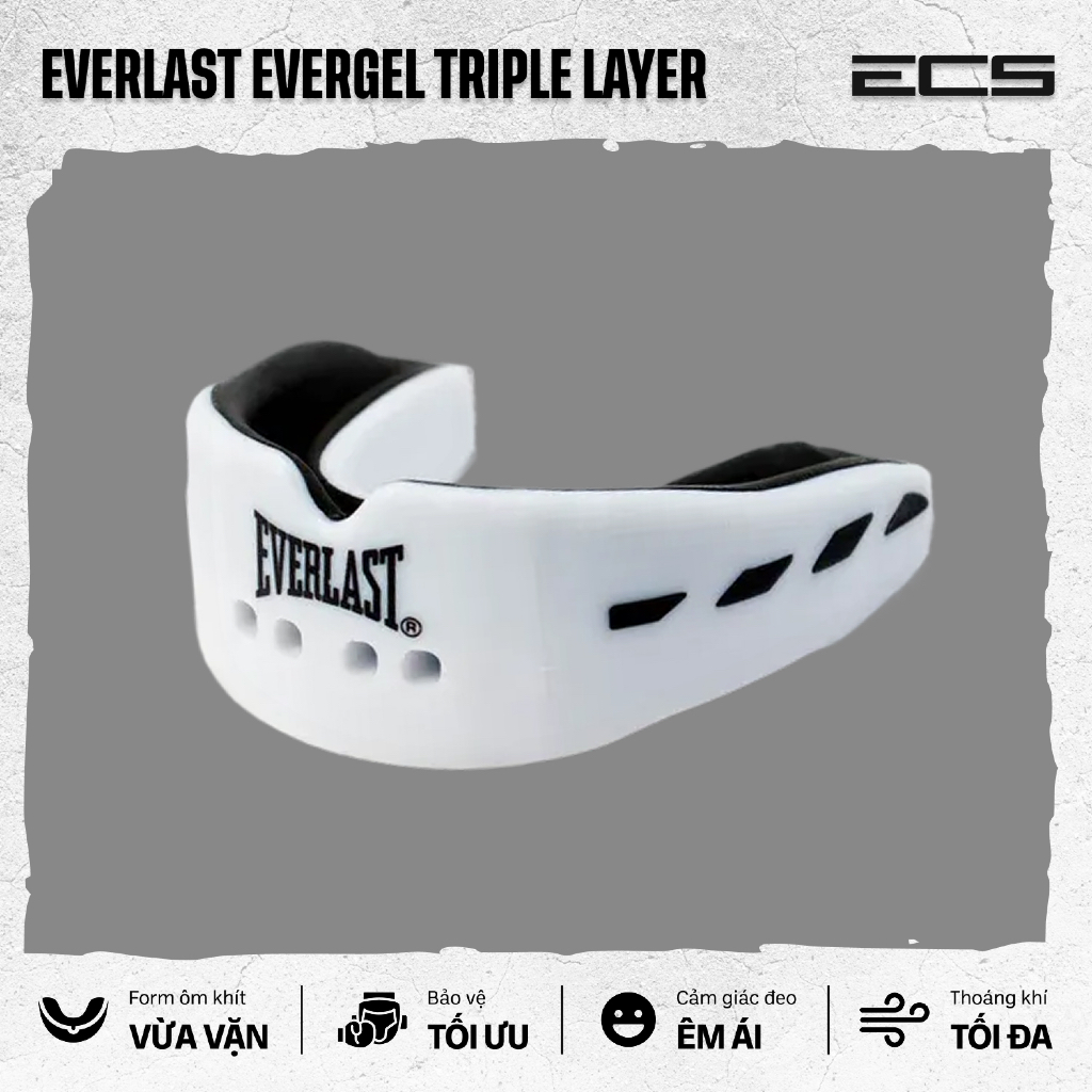 Bảo Vệ Hàm Everlast Evergel – Bịt Răng Boxing nhiều Lớp Cho Sparring & Tập Luyện Nặng