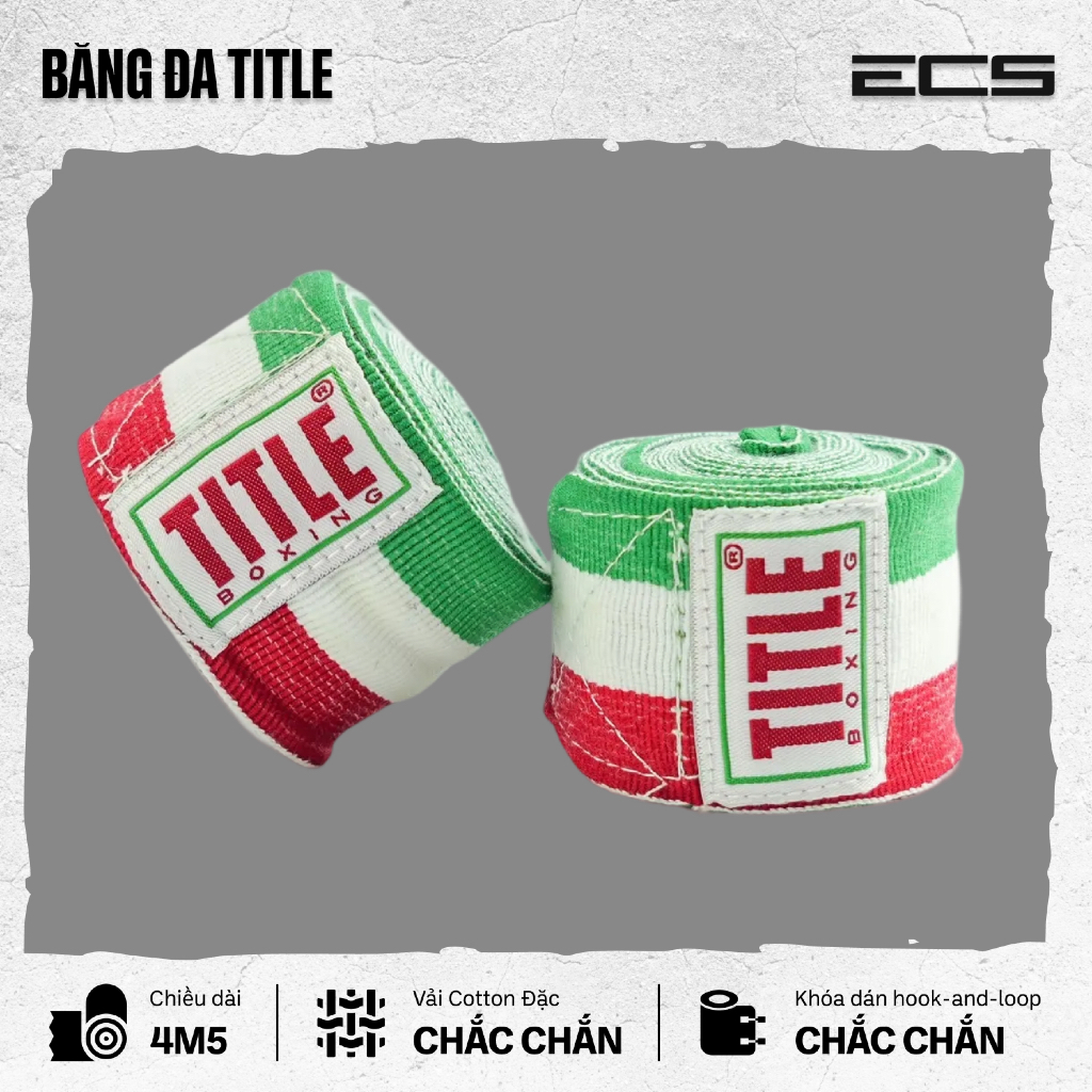Băng Đa Boxing Chính Hãng Title, Băng Cuốn Tay Boxing Title, Dày dặn, Thoáng Khí