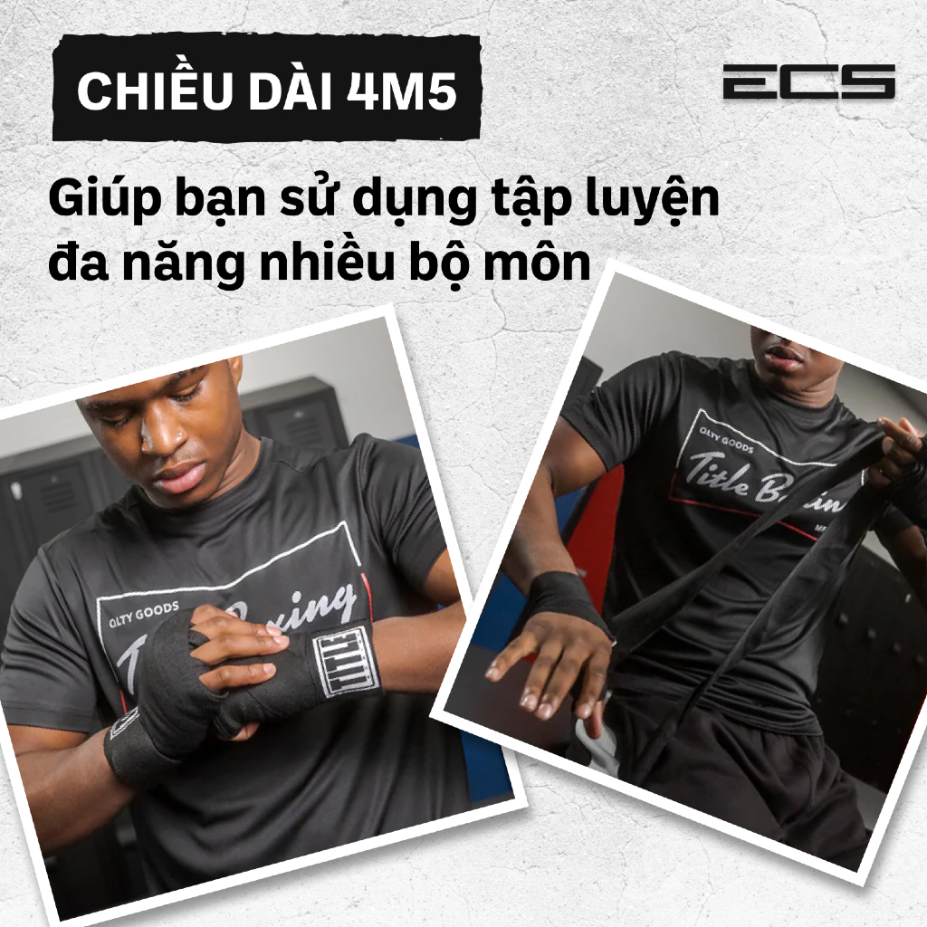 Băng Đa Boxing Chính Hãng Title, Băng Cuốn Tay Boxing Title, Dày dặn, Thoáng Khí