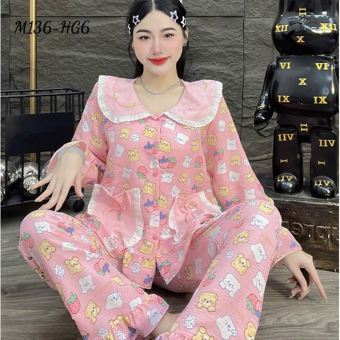Đồ bộ nữ đồ mặc nhà, đồ ngủ nữ dễ thương, đồ xinh đũi tiểu thư cao cấp nhiều họa tiết hottrend [800]