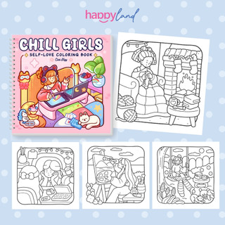 Bộ Tranh Tô Màu Chill Girls 42 Tranh, Giấy dày 200gsm Quyển A4 A5, Phù Hợp Màu Marker, Acrylic, Chì Màu, Sáp Màu