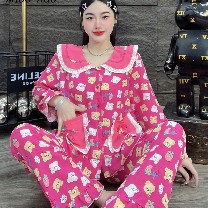 Đồ bộ nữ đồ mặc nhà, đồ ngủ nữ dễ thương, đồ xinh đũi tiểu thư cao cấp nhiều họa tiết hottrend [800]