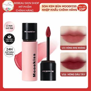 Son Kem Bùn Mooekiss Velvet Lip Mud Mịn Lì Môi Lên Màu Chuẩn Nhập Khẩu Chính Hãng - Bebeau