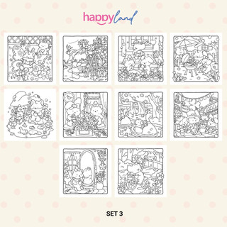 Bộ Tranh Tô Màu Spring Moments 40 Tranh, Giấy dày 200gsm Quyển A4 A5, Phù Hợp Màu Marker, Acrylic, Chì Màu, Sáp Màu