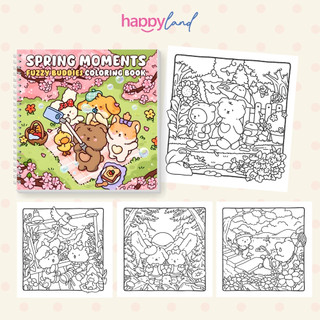 Bộ Tranh Tô Màu Spring Moments 40 Tranh, Giấy dày 200gsm Quyển A4 A5, Phù Hợp Màu Marker, Acrylic, Chì Màu, Sáp Màu
