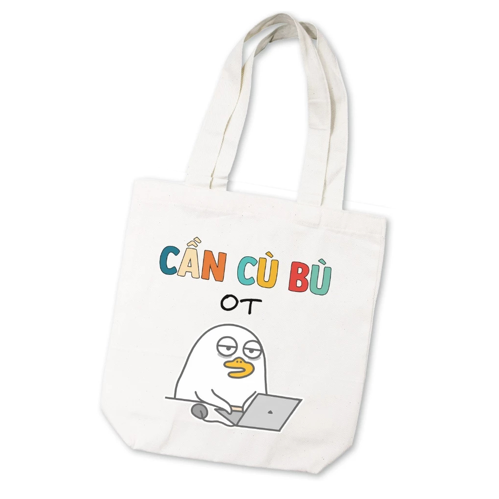 Túi Tote canvas BỘ SƯU TẬP Meow CÂU NÓI HÀI HƯỚC GENZ túi vải đeo vai có khóa kéo phong cách thời trang cho giới trẻ