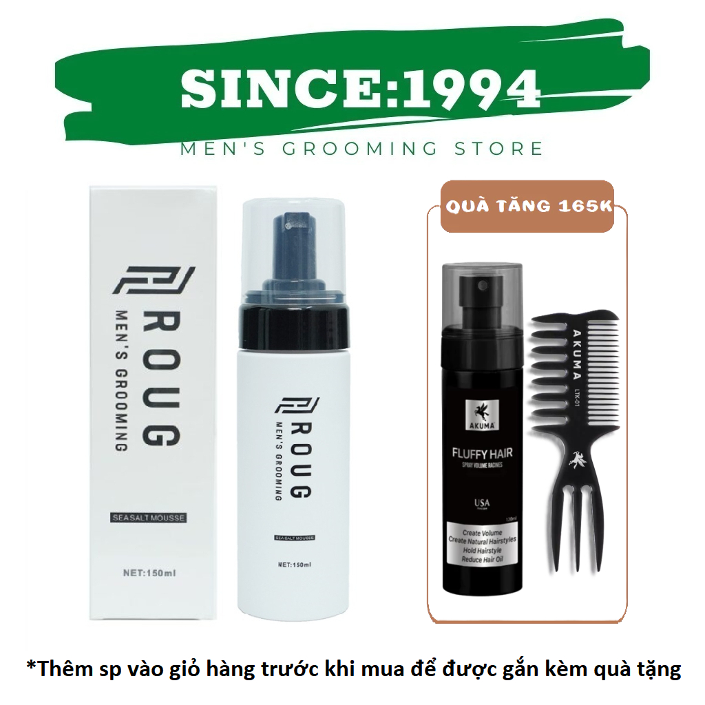 PRE DẠNG BỌT | Bọt Tạo Phồng Cấp Ẩm Cho Tóc Roug Sea Salt Mousse 150ml ...