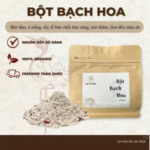 Bột Bạch Hoa Phúc Hy Đường - Bột làm sáng da, tẩy tế bào chết, làm đều màu da