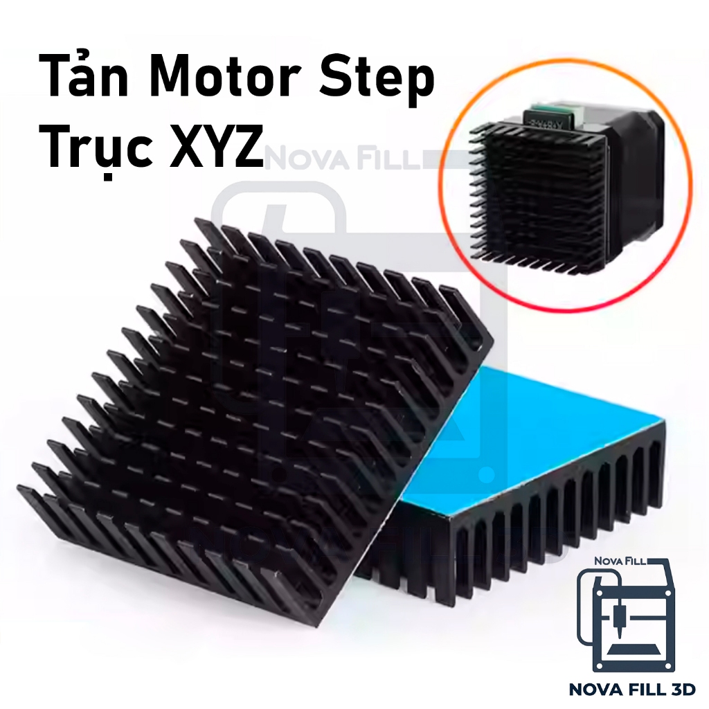 Tản Nhiệt Động Cơ Bước Bằng Nhôm In 3d Cho Step 42 Motor Máy in 3D ...