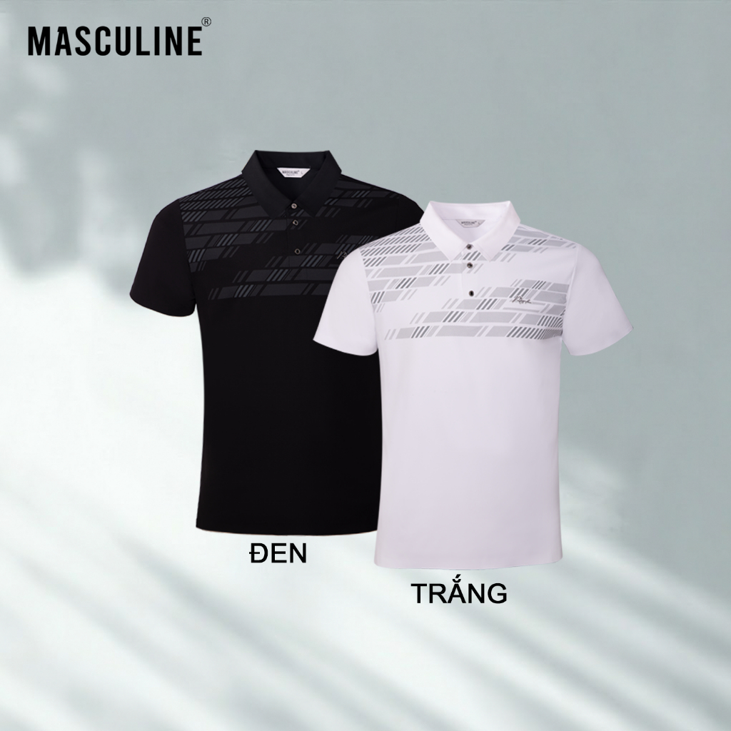 Áo polo nam MASCULINE APL604 cao cấp cổ đứng ép keo đa lớp logo cao su non form Regular Fit