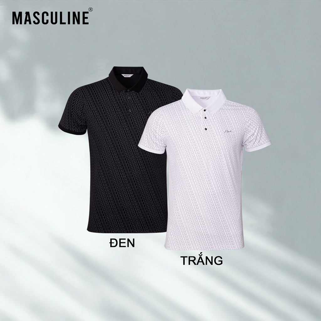Áo polo nam MASCULINE APL607 cao cấp cổ đứng, form Slim Fit bo tay ôm gọn, tôn body