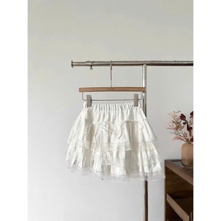 Chân Váy Xếp Tầng Dáng Ngắn Mini Phối Viền Ren Chất Nhung Tăm Gân Lưng Chun Có Lót Trong Hàng Quảng Châu.