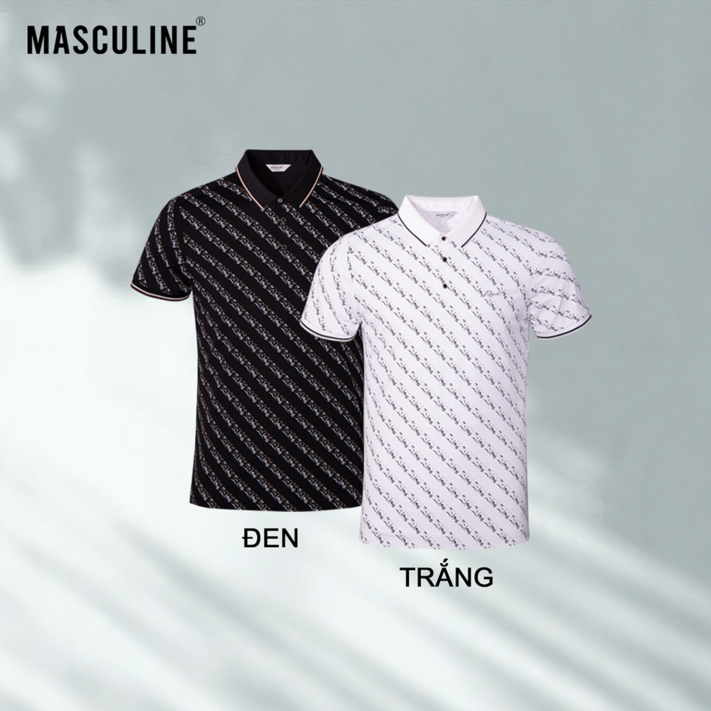 Áo polo nam MASCULINE APL611 sản xuất tại Việt Nam thiết kế ôm gọn dáng Slim Fit