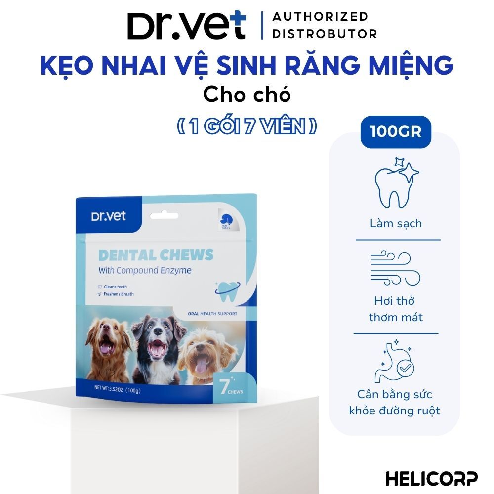 Xương Gặm Vệ Sinh Răng Miệng Cho Chó DrVET Giúp Giảm Cao Răng, Sạch Kẽ - Dental Chew (for dogs)