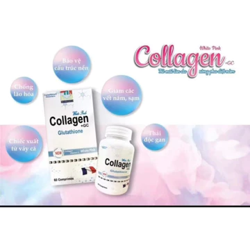 Viên uống COLLAGEN GC Nhập khẩu PHÁP với Collagen L Glutathione và Vitamin C đẹp da ngăn ngừa lão hóa Hộp 60 viên