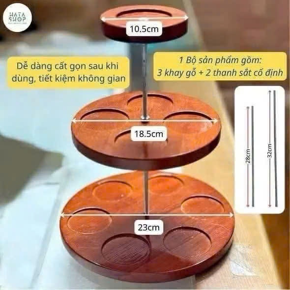 Giảm giá 60% Tháp bày bia nước ngọt,tháp giả gỗ 3 tầng trưng bày ban thờ thêm trang trọng đẹp mắt
