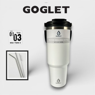 GOGLET – Bình Giữ Nhiệt Màu Trắng Có Tay Cầm Gập Tiện Lợi, 3 Size Giá Rẻ Giữ Nhiệt Lâu