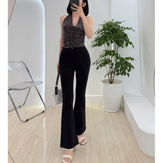 Quần lưng cao ống loe Thun umi ôm tôn dáng Lolalalo